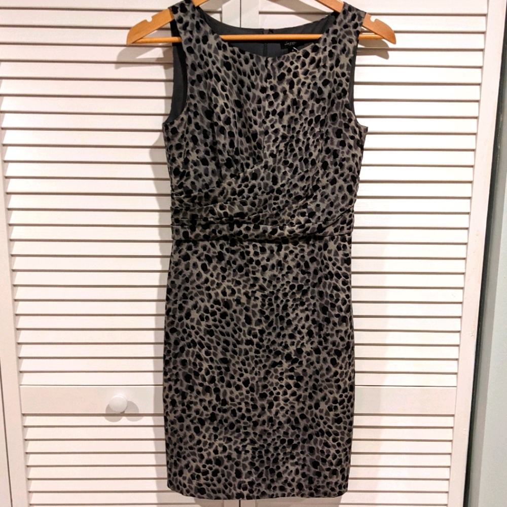 Ann Taylor Leopard Print Silk Shift Dress